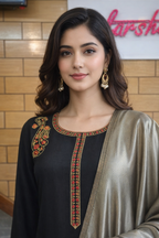 Elegant Pure Pashmina Suit with Resham Embroidery