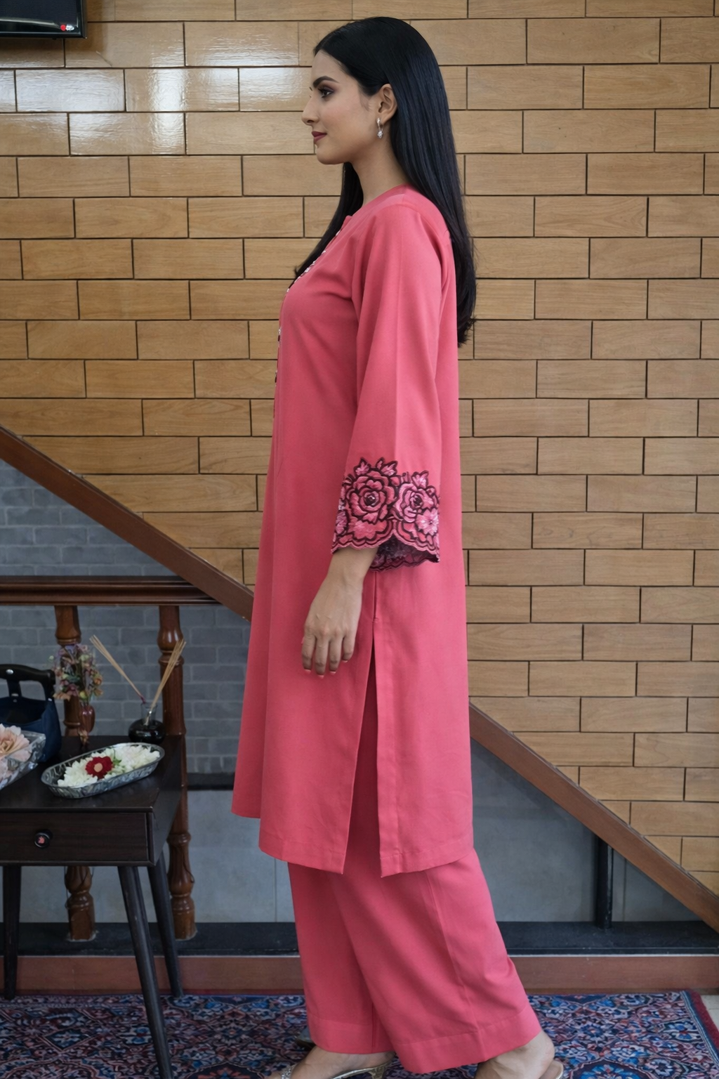 Luxury Pashmina Suit with Resham Cutwork Embroidery