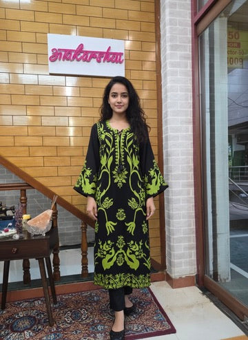 Heavy Resham Work Georgette Kurta Set