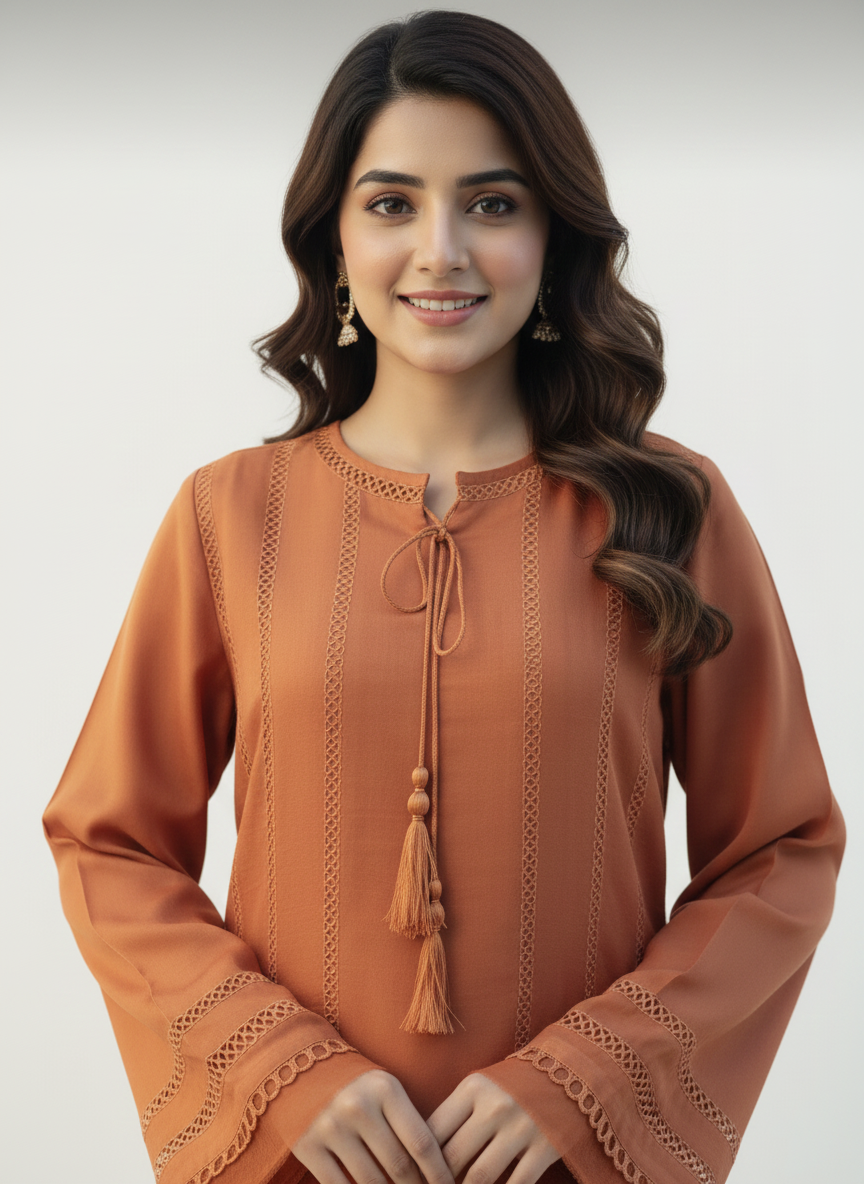 A-Line Cotton Kurta and Pant Set