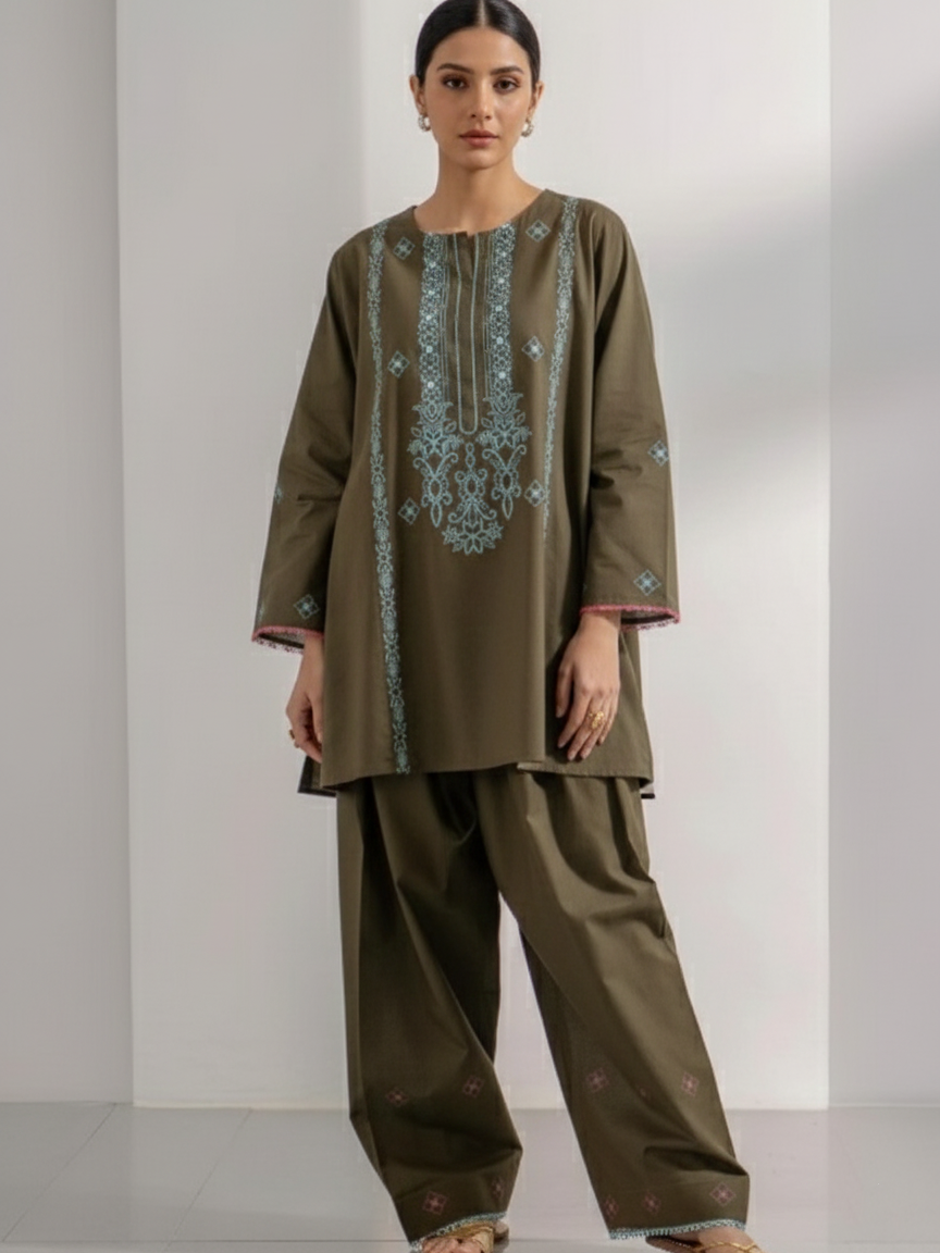 The Classic Resham Thread Cotton Suit