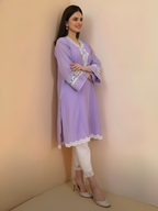 Resham Work and Cutwork Detailed Cotton Suit Set