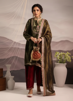 Royal Handcrafted Zardozi Velvet Ensemble