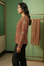 Luxurious Zardozi Embroidered Silk Jacket