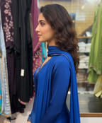 Luxurious Ombre Modal Satin Suit Set with Detailed Cut Dana