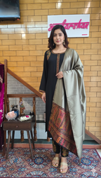 Elegant Pure Pashmina Suit with Resham Embroidery