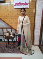 Organza kurta with farshi salwar