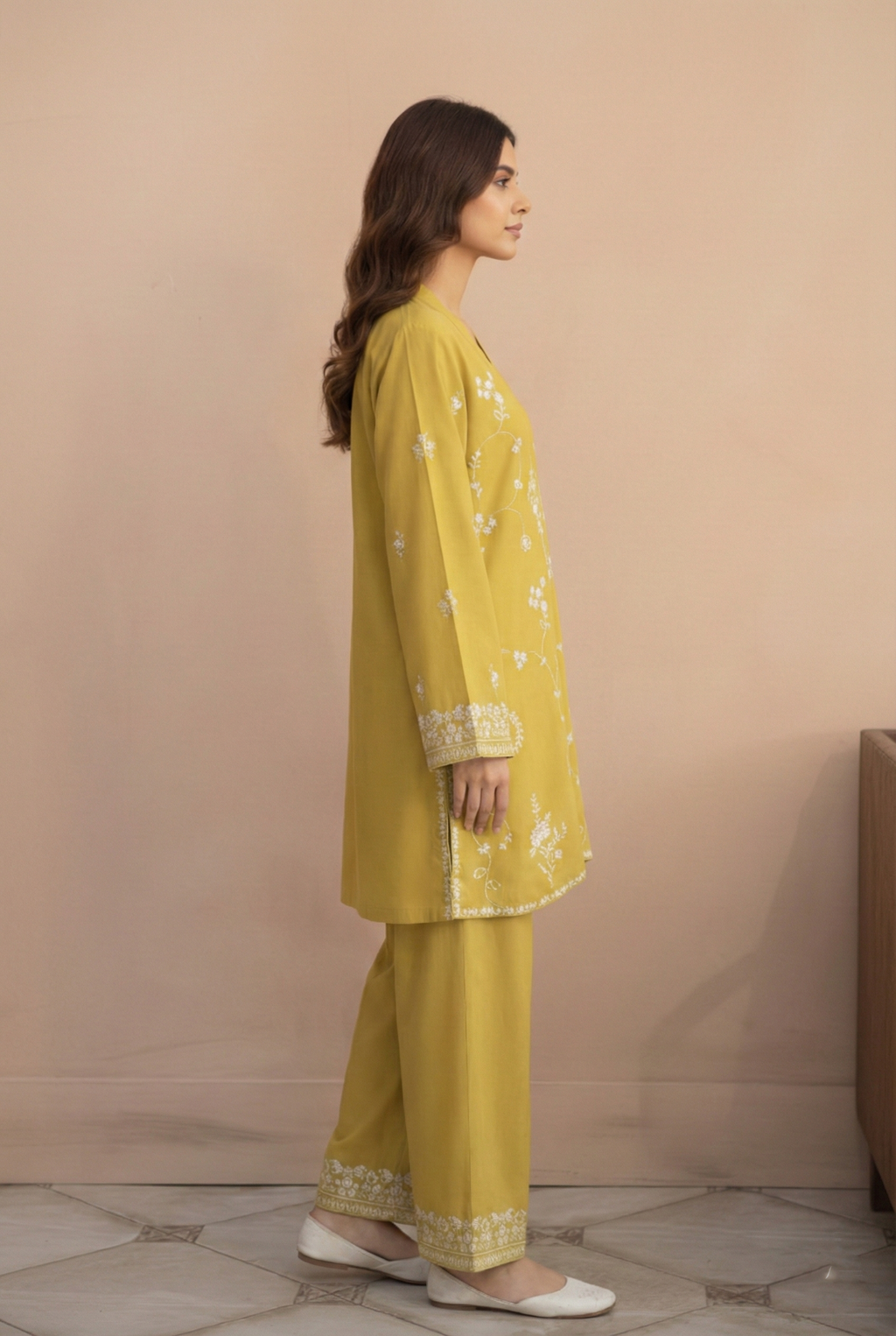 Modal Cotton Suit Set with Intricate Resham Work