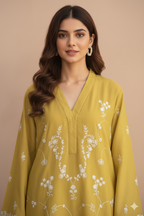 Modal Cotton Suit Set with Intricate Resham Work