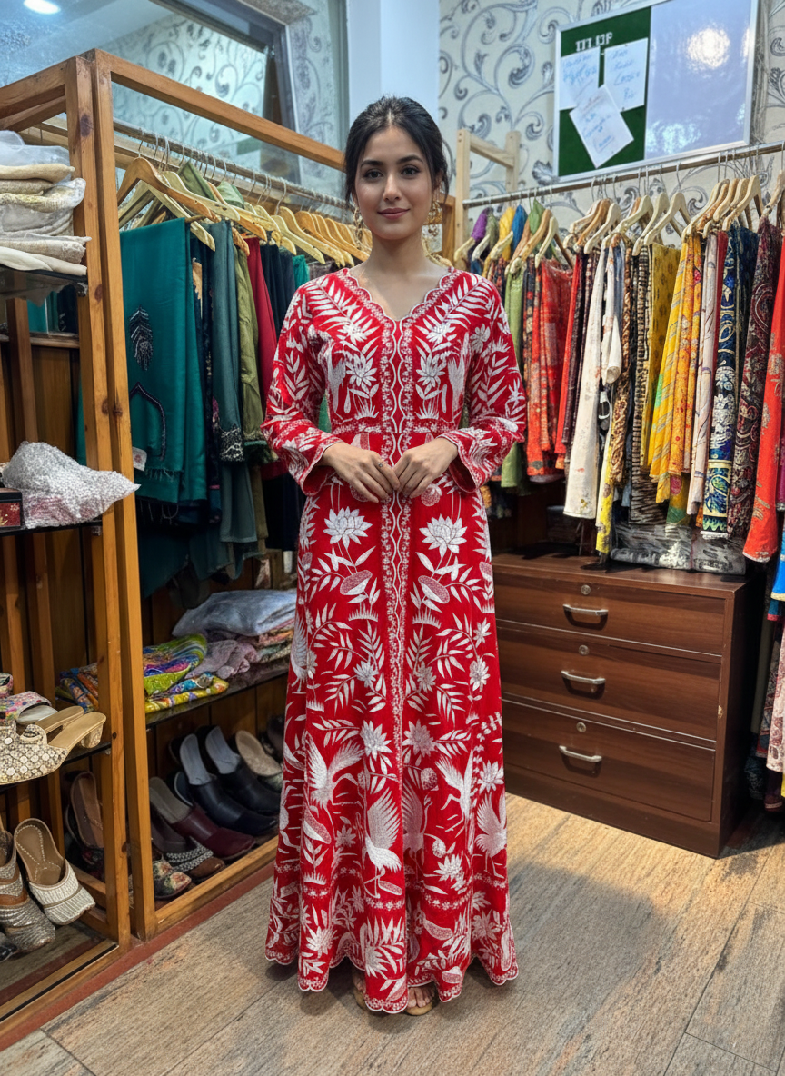 Georgette Anarkali Suit with Intricate Resham Embroidery