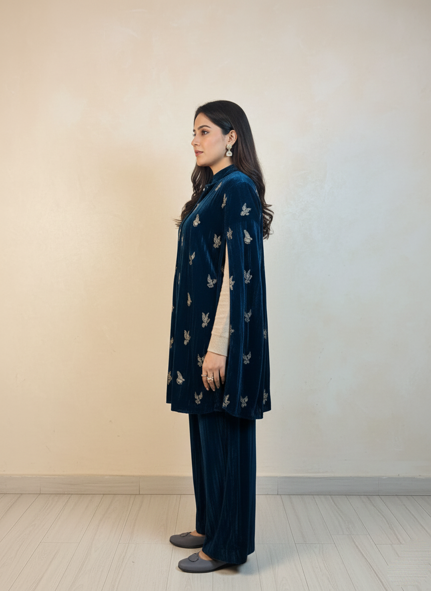 Luxurious Micro Velvet Jacket and Pants Set