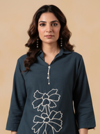 Comfort Fit Cotton Co-ord with Dori Work