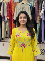 Resham Embroidered Crepe Suit Set