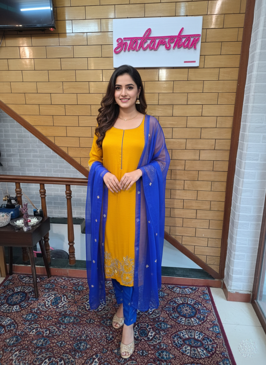 Luxury Jimmy Choo Suit with Exquisite Cutdana and Dabka Work