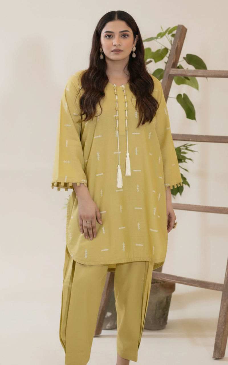 Artisanal Resham Work Cotton Suit