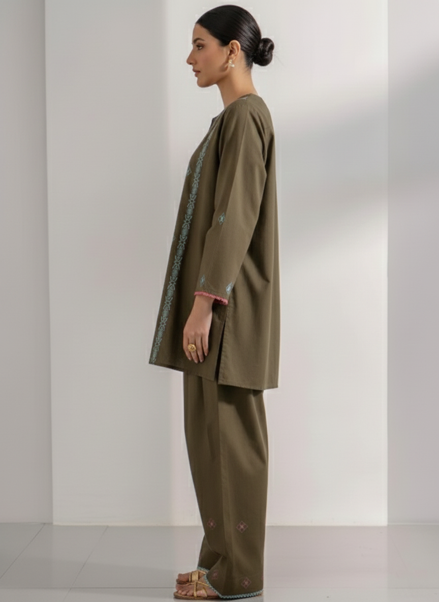 The Classic Resham Thread Cotton Suit