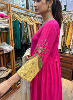 Crepe Pant Suit with Beads and Cutdana Embellishment