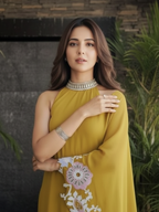 Georgette Ensemble with Resham Embroidery and Cutwork