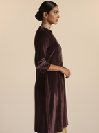 Velvet & Tissue Contrast: Zardozi Embroidered Ensemble