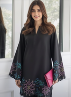 Cotton Suit with Intricate Resham Cut Work Embroidery