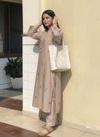 Designer Cotton Salwar Suit with Resham Detailing