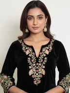 Luxe Velvet Resham Work Ensemble