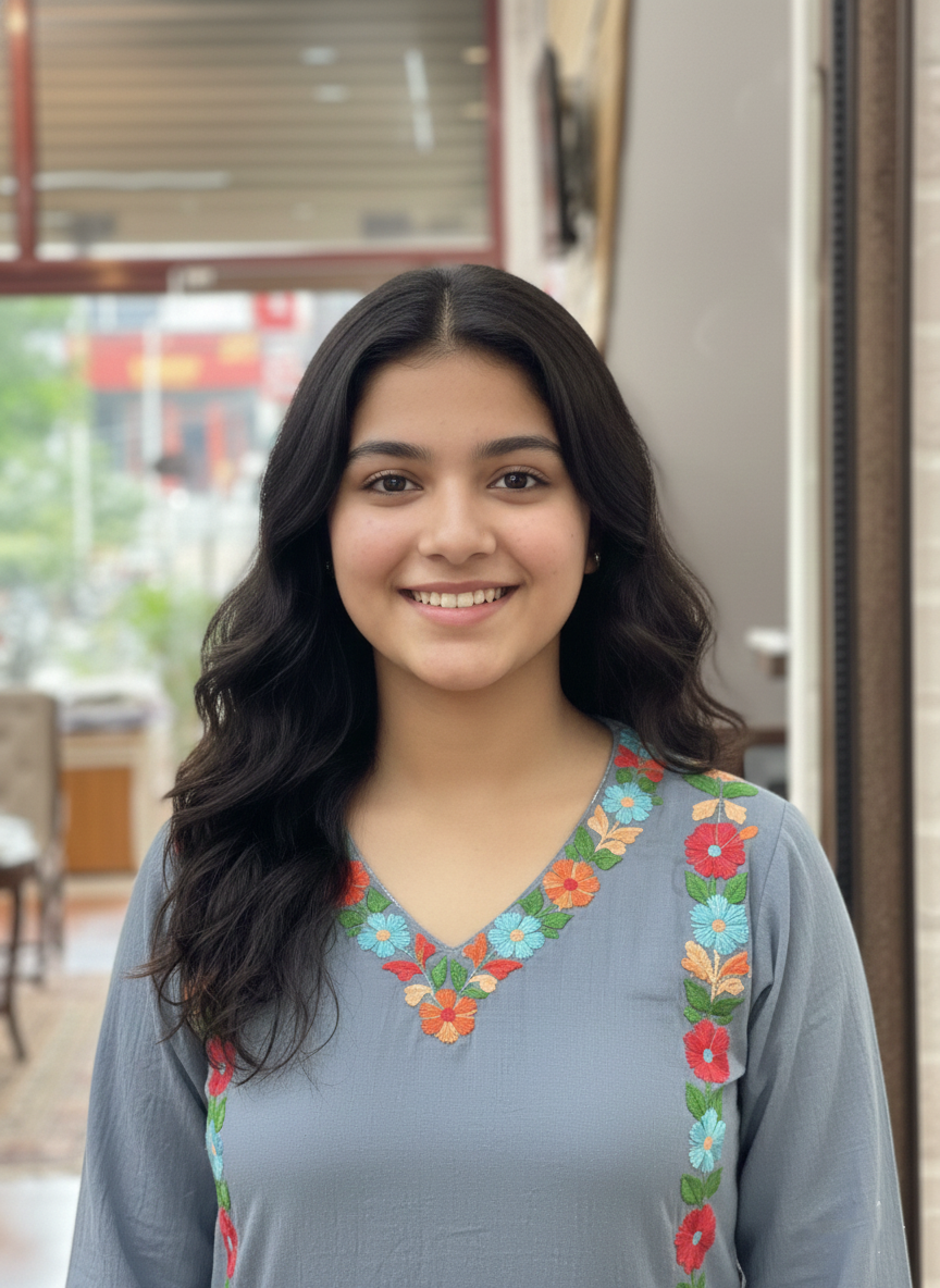 The Breathable Cotton Linen Suit Set Featuring Fine Resham Work