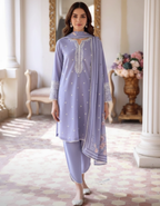 Pure Cotton Dress Material with Resham Work