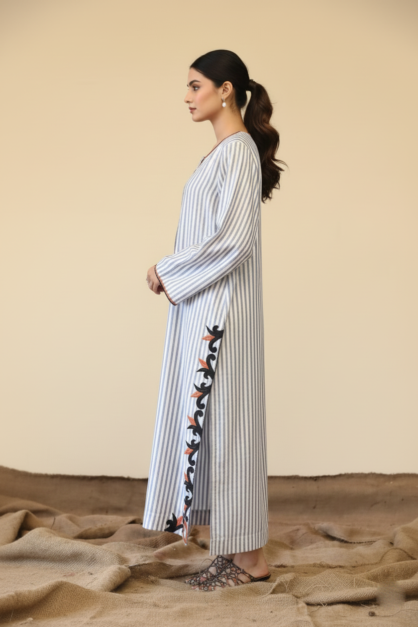 Elegance in Thread: Resham Work Cotton Suit