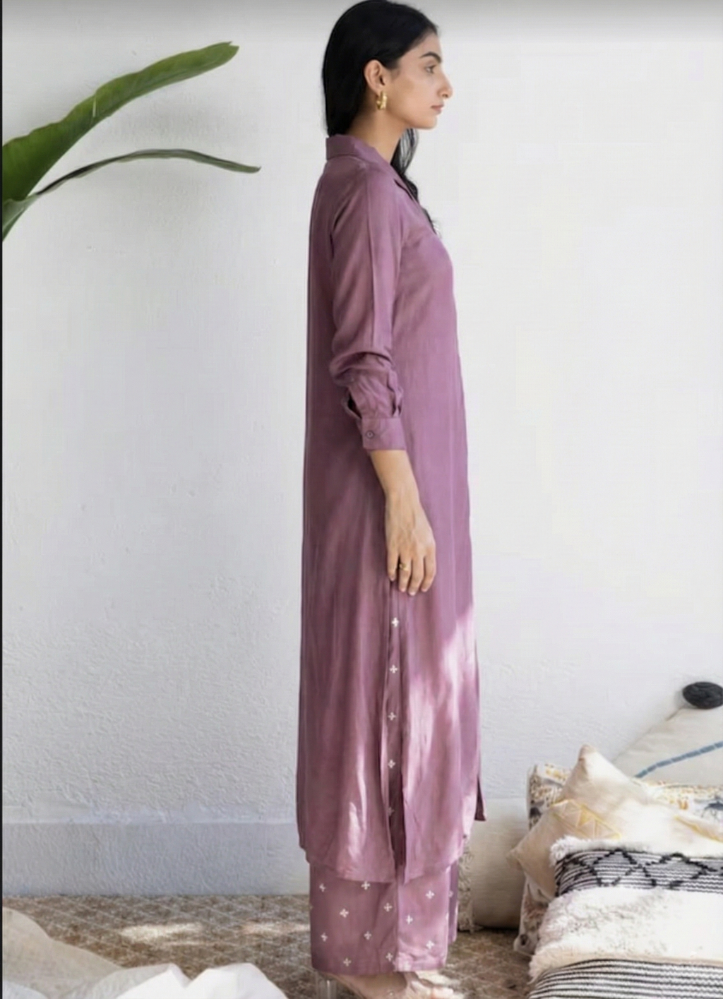 Breathable Malmal Fabric Plazo Suit