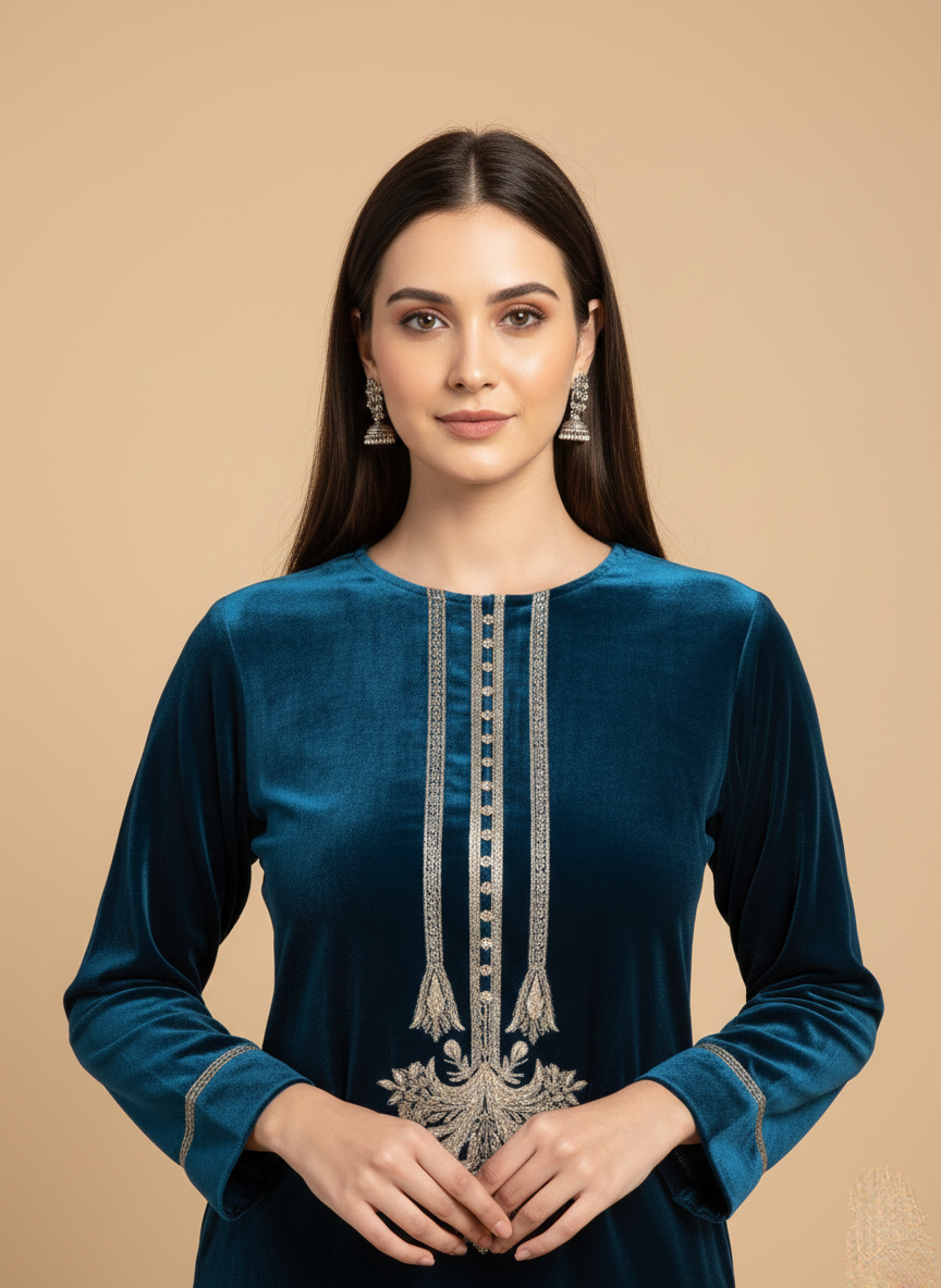 The Designer Dhoti Suit: Silk Velvet & Heavy Zardozi Embroidery