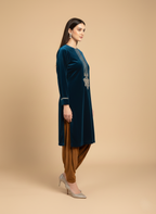 The Designer Dhoti Suit: Silk Velvet & Heavy Zardozi Embroidery