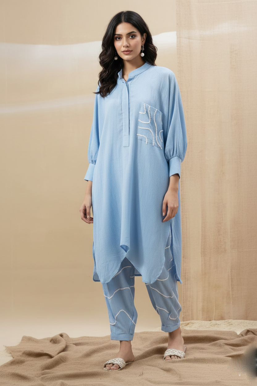 Cotton Suit with Fine Resham Work