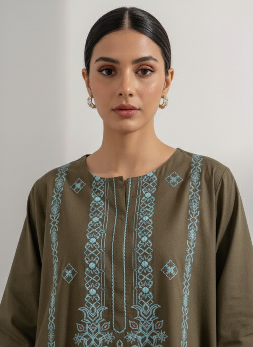 The Classic Resham Thread Cotton Suit