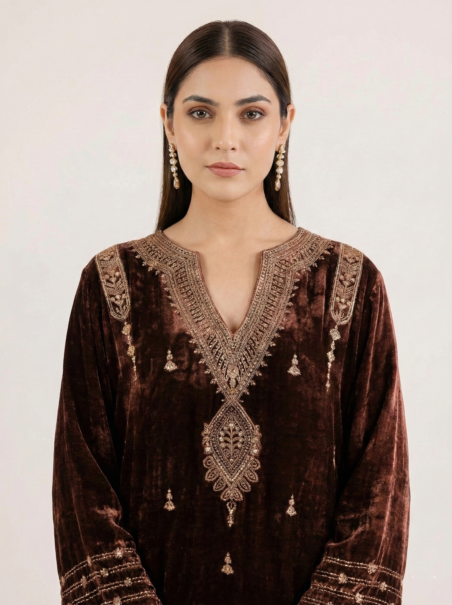 The Classic Zardozi Silk Velvet Masterpiece