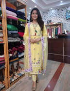 Organza Suit with Resham Embroidery