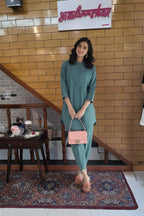 Teal Elegance Dhoti Kurta Set