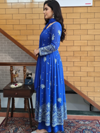 Embroidered Georgette Anarkali and Skirt Set