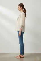 Artisanal Resham Work Cotton Top