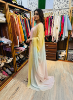 Blush Pink Crepe Zardozi Embroidered Sharara Suit with Pastel Organza Dupatta