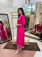 Lightweight Cotton Pant Suit with Elegant Resham Thread Work
