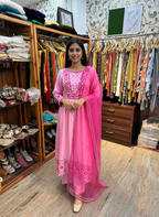 Chiffon Kalidar Suit with Elegant Mirror Work