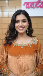 Royal Silk Velvet Suit with Exquisite Zardozi Handwork