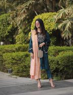 Regal Silk Velvet Suit with Aari & Cutdana Work