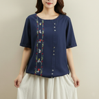 Cotton Top with Elegant Resham Work Embroidery