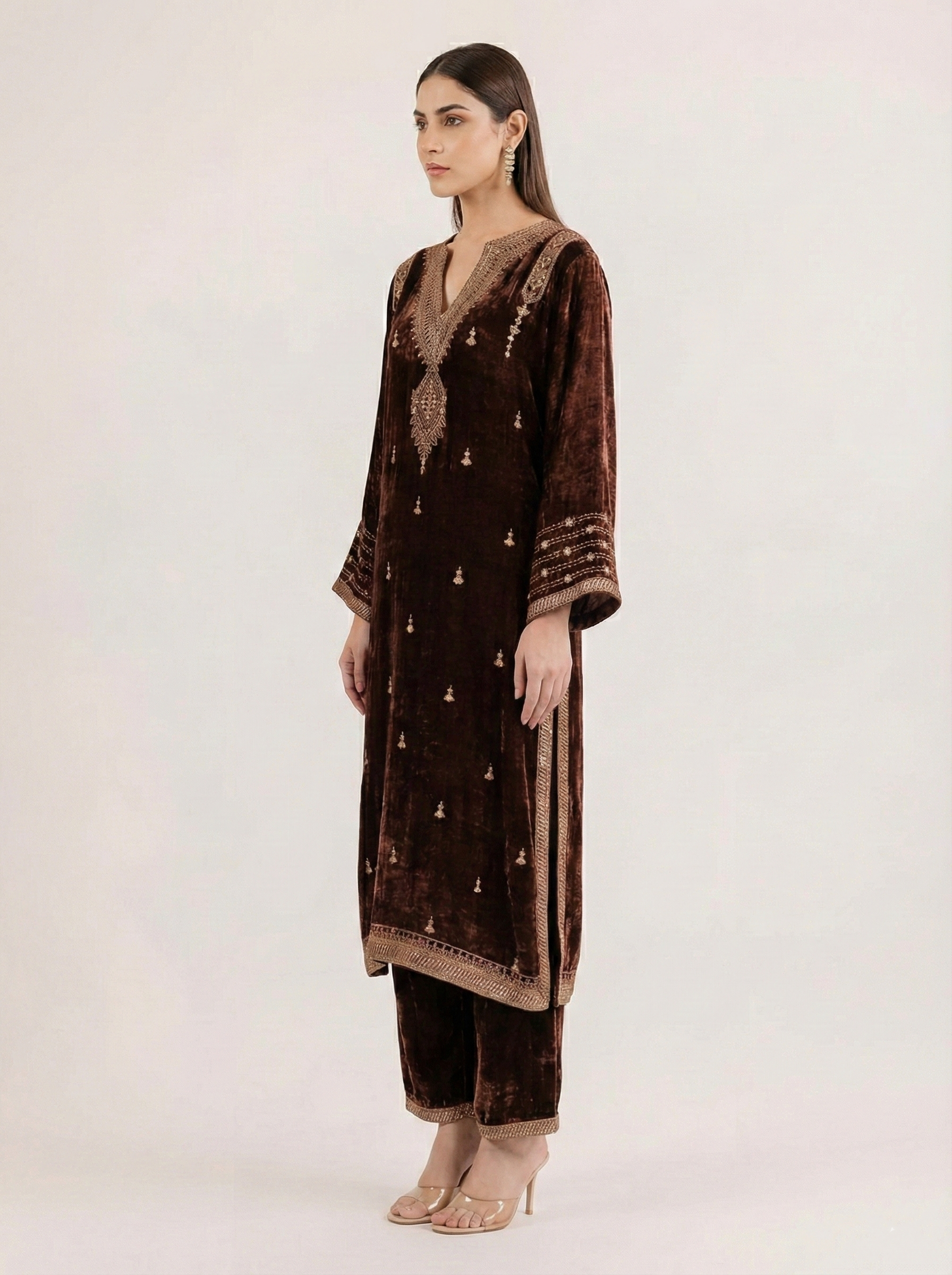 The Classic Zardozi Silk Velvet Masterpiece