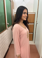 Designer Modal Satin Suit with Rich Zardozi Detailing