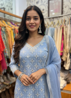 Pearl and Cutdana Embellished Georgette Suit Set