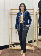 Regal Silk Velvet Jacket with Intricate Zardozi Embroidery