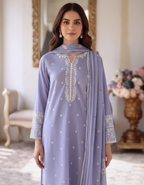 Pure Cotton Dress Material with Resham Work